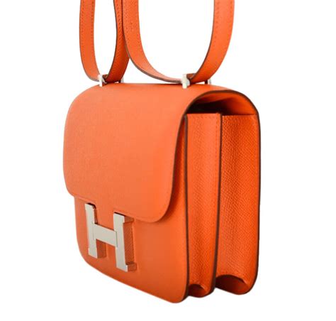 hermes small orange bag|More.